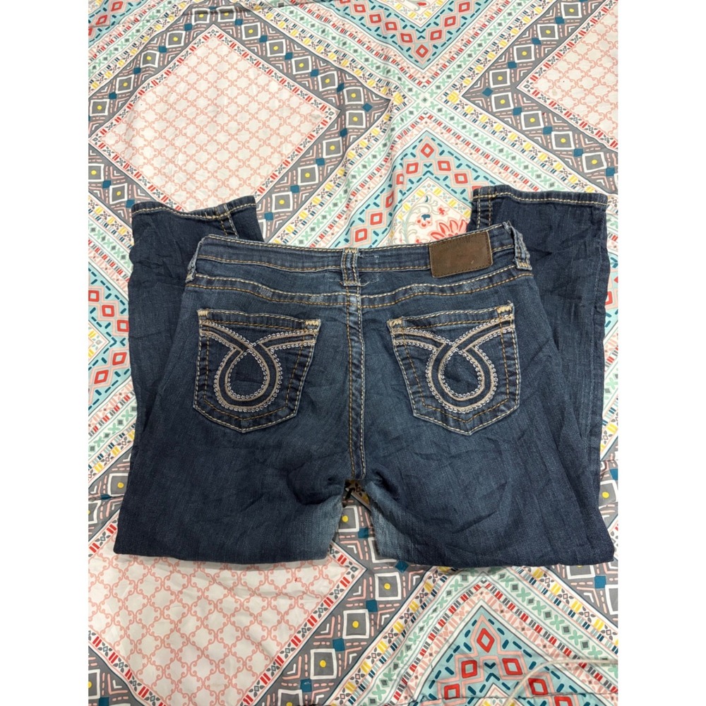 Big Star Maddie Low Rise Bootcut Jeans Dark Wash Contrast Stitch Size 29 - Picture 5 of 14